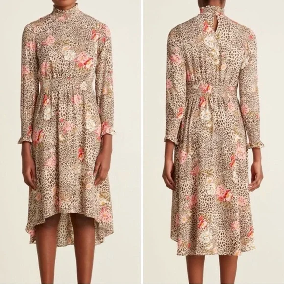 Nanette Lepore Brown and Pink High Low Dress - Picture 8 of 16